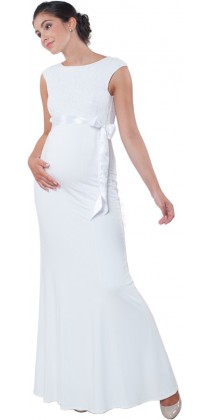 Těhotenské svatební šaty - White Goddess