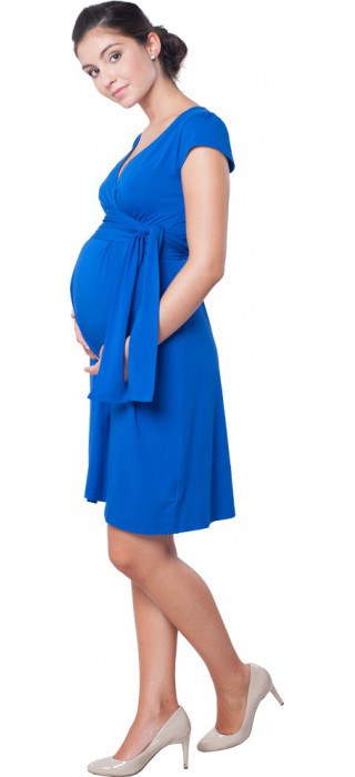 Těhotenské šaty - Annie Royal Blue