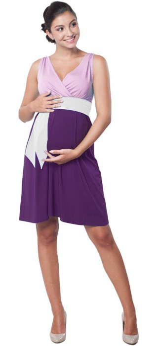 Těhotenské šaty - Madeline Purple